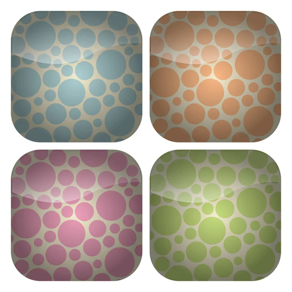 Set of Rounded Square Pastel Spots иконы — стоковый вектор