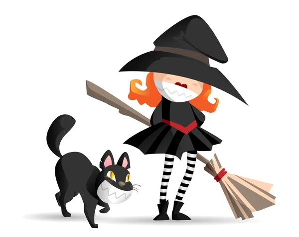 Witch girl — Stock Vector