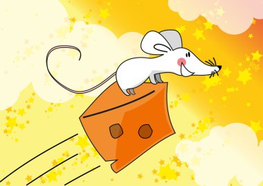 Flying mouse clipart