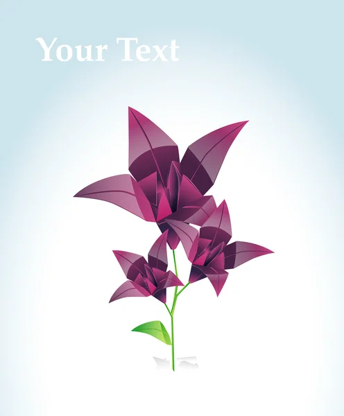 ओरिगामी-फूल — स्टॉक व्हेक्टर