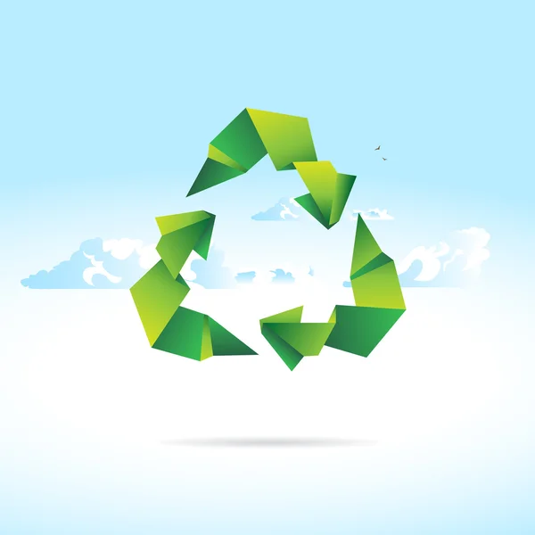 Ανακύκλωσης origami κύκλο — Διανυσματικό Αρχείο