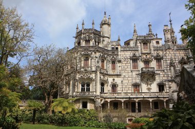 View of the Palace of Monteiro the Millionaire in Sintra, Portugal clipart
