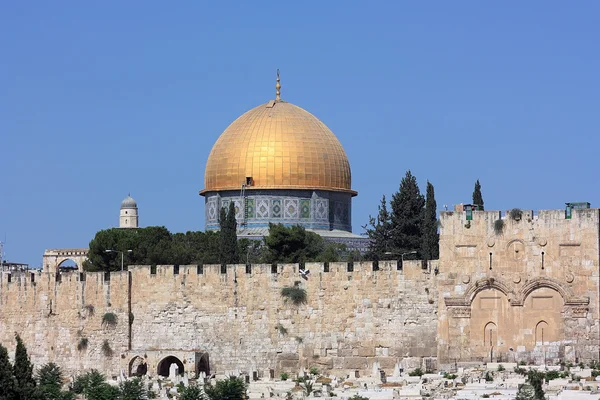 Vista da cúpula da rocha em jerusalem, israel — Fotografia de Stock