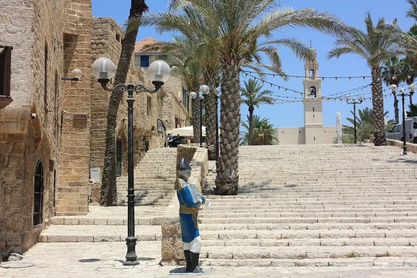 Kilátás nyílik a Szent Péter-templom old jaffa, Izrael — Stock Fotó
