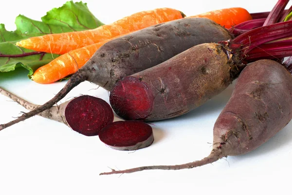 Свекла и морковь — стоковое фото