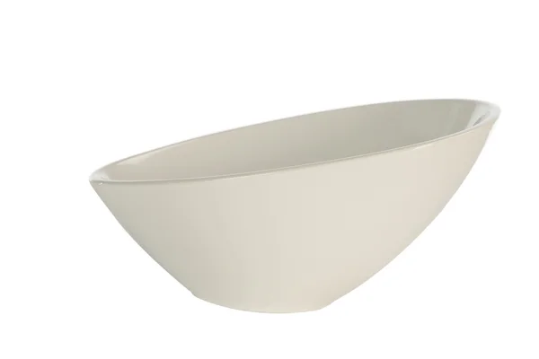 Białe nowoczesne miska na białym tle — Zdjęcie stockowe