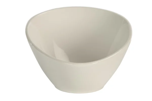 Białe nowoczesne miska na białym tle — Zdjęcie stockowe