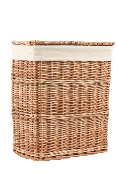 Laundry basket made of rattan — Stock Photo, Image