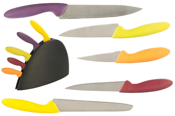Uppsättning knivar i köket — Stockfoto