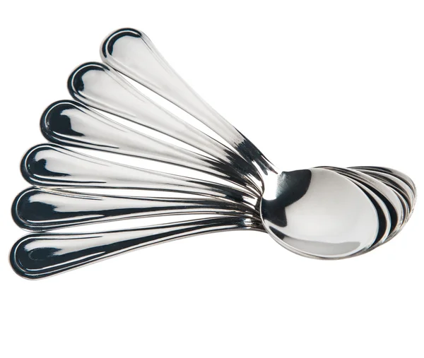Spoon set, silverware — Stock Photo, Image