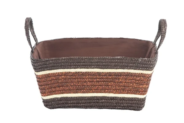 Woven straw basket — Stock Photo, Image
