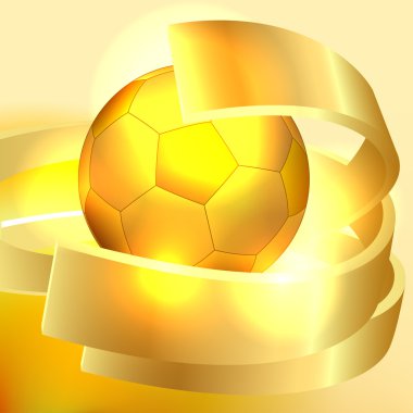 Gold soccer ball background clipart