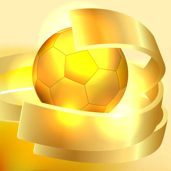 黄金足球球背景 — 图库矢量图片