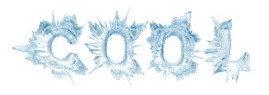 Cool. Ice crystal letters clipart