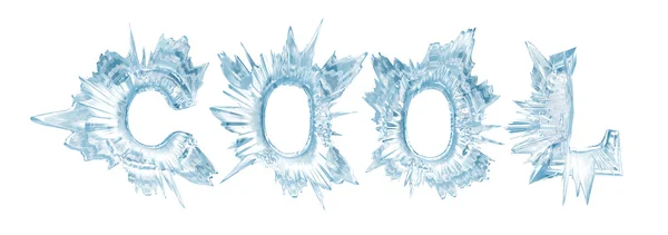 Sorun yok. buz kristali harfler — Stok fotoğraf