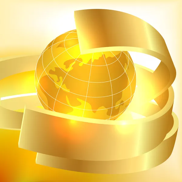 Golden Earth background — Stock Vector
