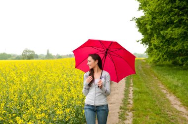 Happy young woman clipart