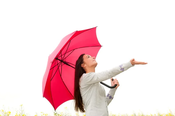 Mujer joven con paraguas —  Fotos de Stock