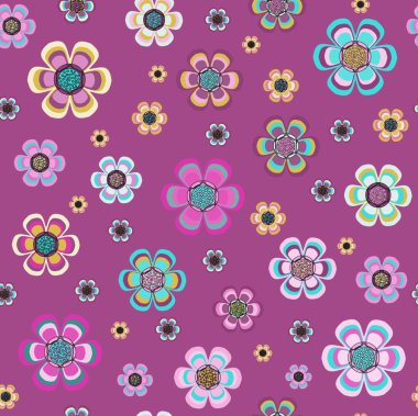 Flowers seamless pattern. clipart