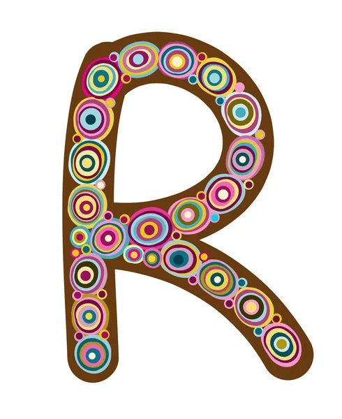 Hermosa letra "R " — Vector de stock