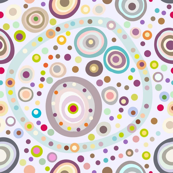 Fond de cercle sans couture, motif sans couture avec des formes rondes — Image vectorielle