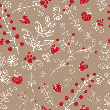 Ornate floral seamless texture clipart
