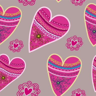 Hearts seamless pattern. clipart