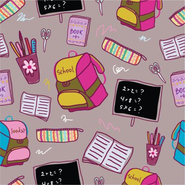 Back to school pattern. clipart