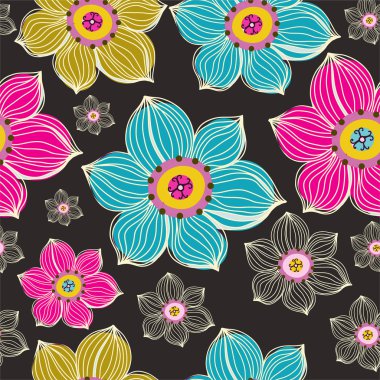 Seamless texture with flowers. clipart