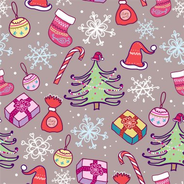 Christmas seamless pattern. clipart