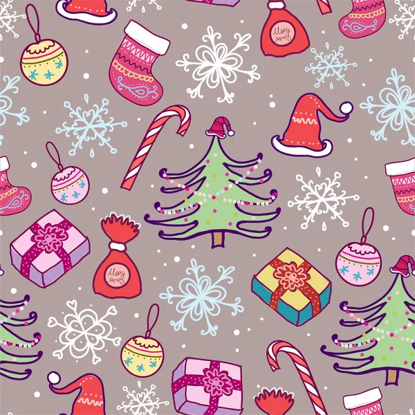 Christmas seamless pattern. — Stock Vector