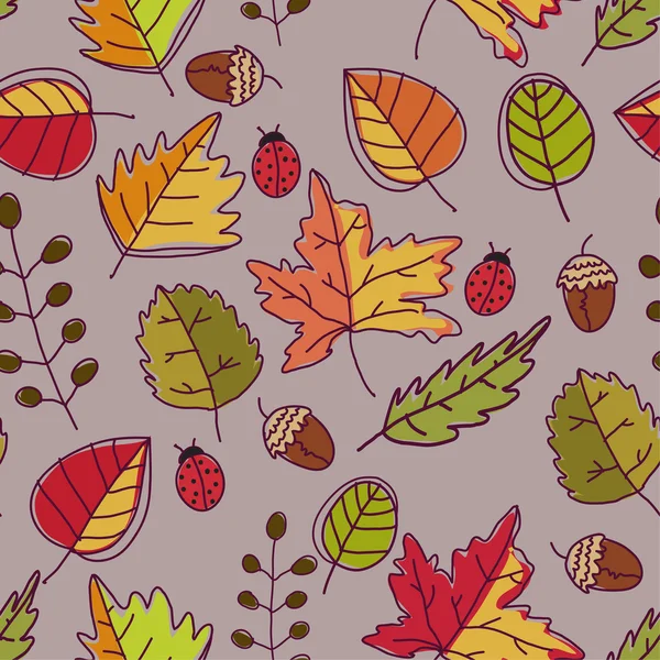 秋天的无缝纹理 — 图库矢量图片