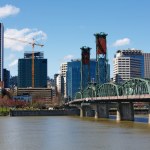 Portland City Skyline Panorama Clip Art — Stock Photo © jpldesigns #9736599