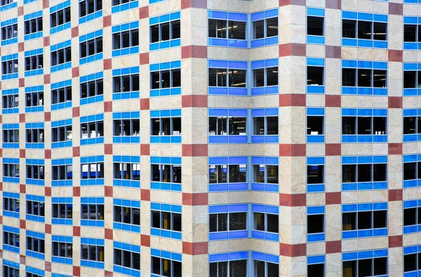 Eckiges blaues Fenster — Stockfoto