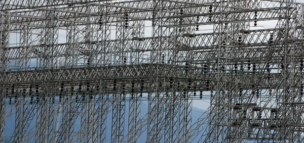 Nagy villamosenergia-hálózat Stock Kép
