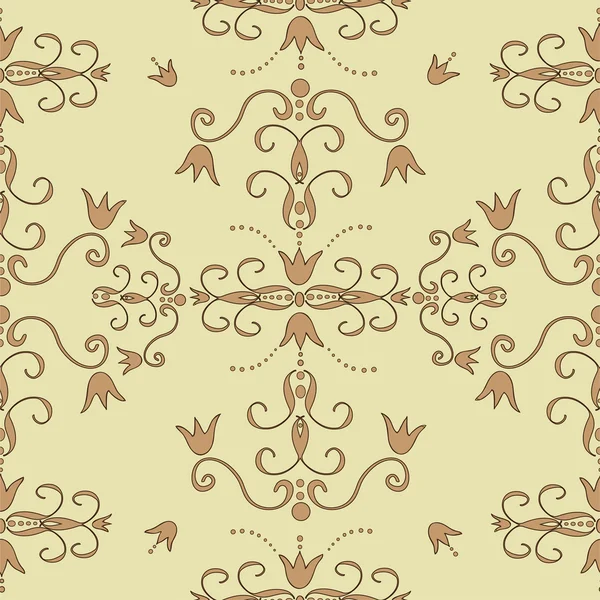 Art vector seamless retro floral pattern — Stock Vector