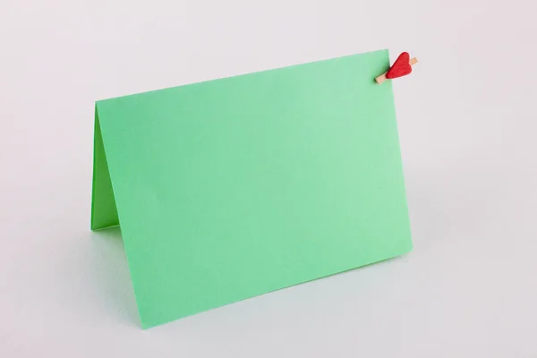 Puste karteczkę na biały — Zdjęcie stockowe