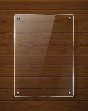 Wooden texture with glass framework. clipart