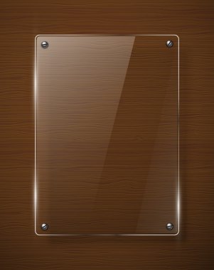 Wooden texture with glass framework. clipart