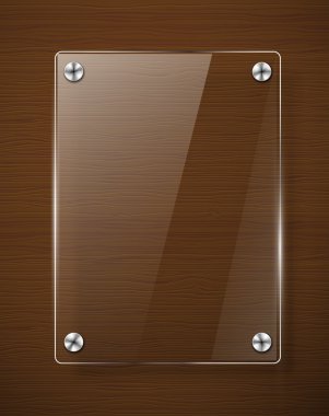 Wooden texture with glass framework. clipart