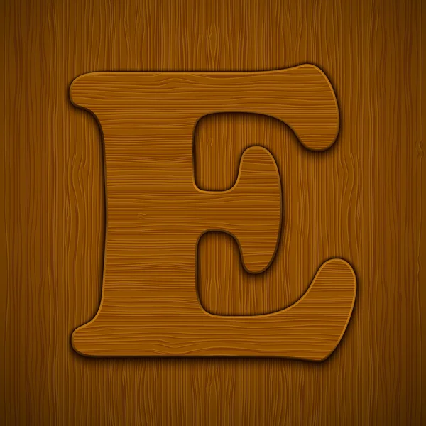 Alphabet en bois . — Image vectorielle