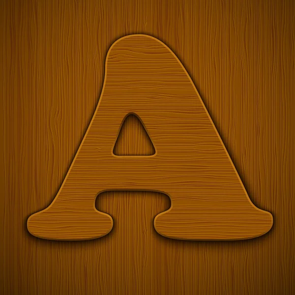 Wooden alphabet. — Stock Vector