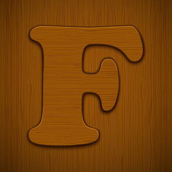 Wooden alphabet. — Stock Vector