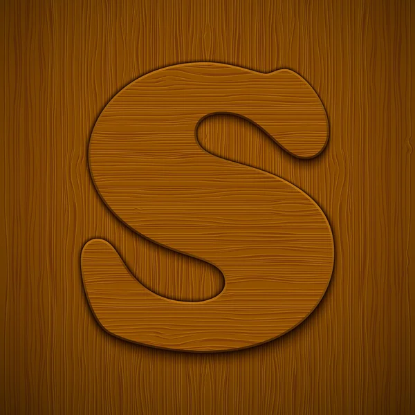 木製アルファベット. — ストックベクタ