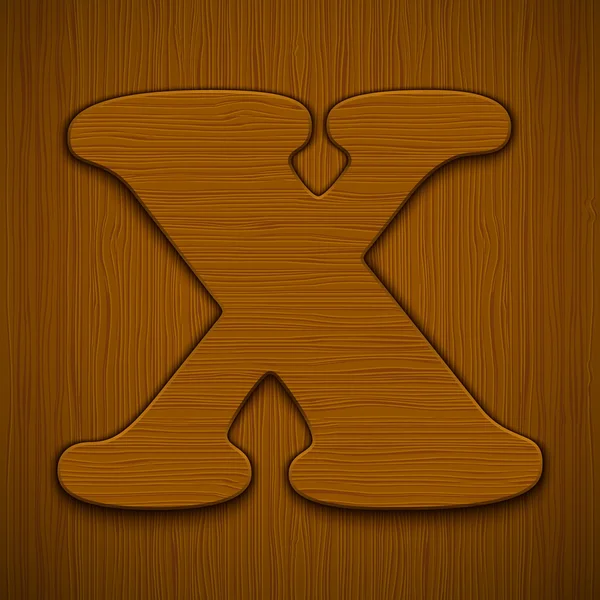 Alfabeto de madera . — Archivo Imágenes Vectoriales