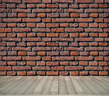 Brick wall and wooden floor clipart
