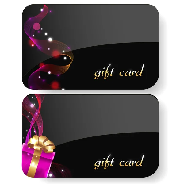 Black Gift Card Set — Stock Vector