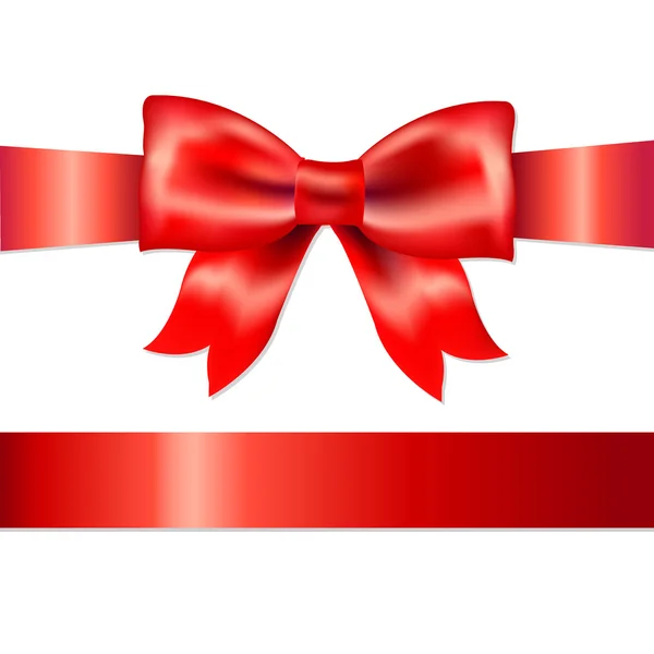 Arc en satin cadeau rouge — Image vectorielle