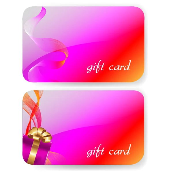 Color Gift Card Set — Stock Vector