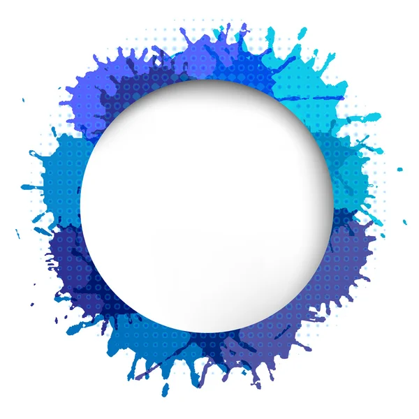Bulle de parole avec Blob bleu — Image vectorielle